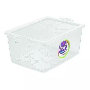 Imagem de Caixa Organizadora Com Trava 4 Litros Cristal Ordene