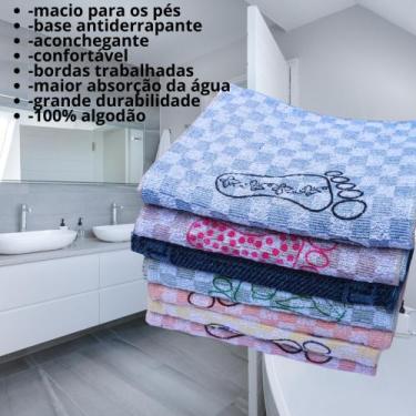 Imagem de KIT 5 UN. Toalha De Piso Tapete Pézinho para banheiro 45x70cm - TOALHA