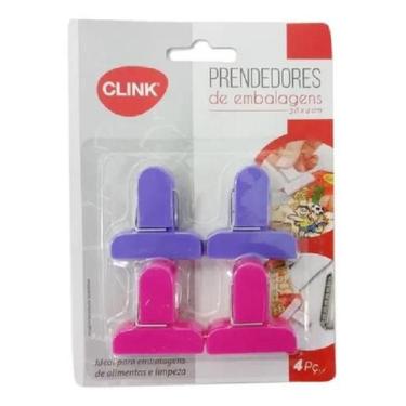 Imagem de Prendedor Clipes Fecha Sacos Embalagens Utilidade Kit Com 4 - Clink