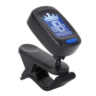 Imagem de Afinador de Guitarra Com Clipe, Desligamento Automático Antiderrapante ABS, Display LCD Transparente, Com Vários Modos de Afinação para Ukulele de Violino Baixo, Afinador (Preto)