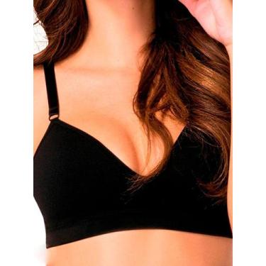 Imagem de Sutiã sem aro com bojo trifil 4935 taça b, G, Preto