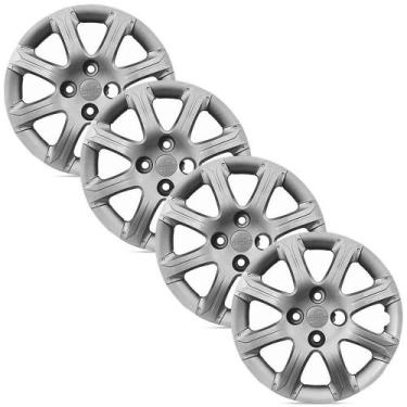 Imagem de Jogo 4 Calota Modelo Original Fiat Palio Weekend Strada Prata Aro 14 G