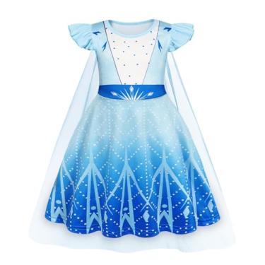 Imagem de WonderBabe Fantasia de princesa para festa de aniversário para meninas, vestidos de princesa, roupas chiques para festa de Halloween, cosplay, tamanho 2-3 anos