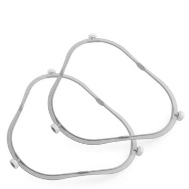 Imagem de 2 peças W11252182 para substituição de anel giratório de micro-ondas Whirlpool com rolos 8206227 suporte de bandeja de vidro para micro-ondas Amana Kenmore Whirlpool anel interno acessórios peças