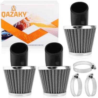 Imagem de QAZAKY 3 peças de filtro de ar de 1,5 polegadas, 38mm, 39mm, 40mm, ângulo de 45 graus, compatível com 50 cc, 70 cc, 90 cc, 110 cc, 125 cc, 150 cc, 200 cc, motocicleta, quadriciclo, scooter, Go Kart -