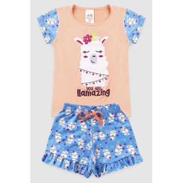 Imagem de Pijama Infantil Menina You Are Llamazing - Bene Tex, 2, Salmão