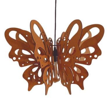 Imagem de Luminária Teto tipo Pendente BORBOLETA MDF - Completa - CORALISA, Marr