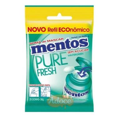 Imagem de Chicle mentos pure fresh refil sachê 56g perfetti, Wintergreen