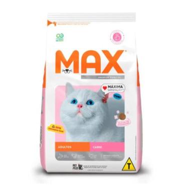 Imagem de Ração Max para Gatos Adultos Sabor Carne 10,1 Kg - Max Total Alimentos