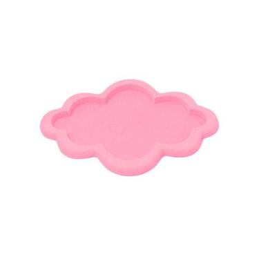 Imagem de Bandeja Nuvem Festa Decoração P 20x15x2 Kit 3un Madeira Mdf Pintado - 