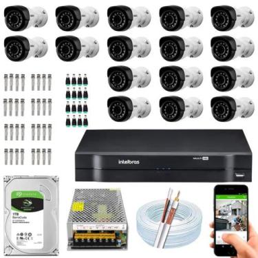 Imagem de Kit 16 Câmeras Vhl 1220b Intelbras Full Hd 1080p 2m Dvr 1116
