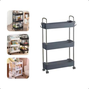Imagem de Prateleira Carrinho Auxiliar Organizador de Objetos Multiuso 4 Andares