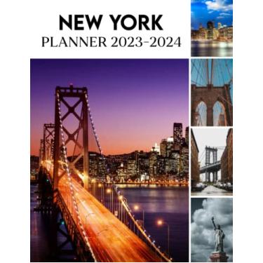 Imagem de New York Monthly Planner 2023-2024: New York Weekly And Monthly Planner, Daily Large Planner 2023-2024, Christmas Gifts For Men Women Dad Mom, Student Teacher Planner