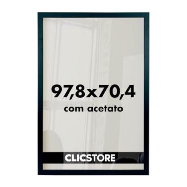 Imagem de Moldura para Quebra Cabeça Grow Puzzle 2000 peças 70,4x97,8 cm c/Acetato Decoração Interiores Parede Sala Escritório (Preto)