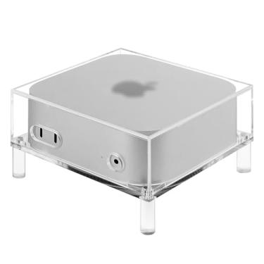 Imagem de Geekria Capa protetora de acrílico transparente para computador de mesa, suporte protetor compatível com Apple 2024 Mac mini M4, Mini M4 Pro - acessórios (transparente)