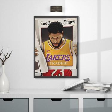 Imagem de Quadro Esportes Basquete Lakers - Moldura Caixa + Foam + Vidro em Vári