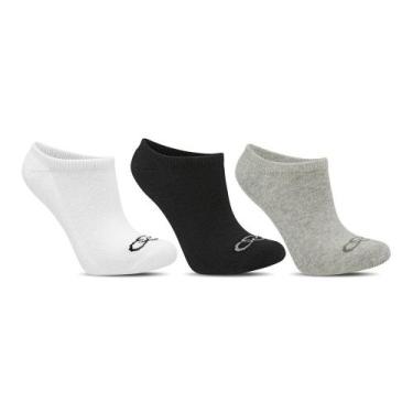 Imagem de Kit Meia Olympikus Cano Invisível 3 Pares Masculina, Sortida, 39-44
