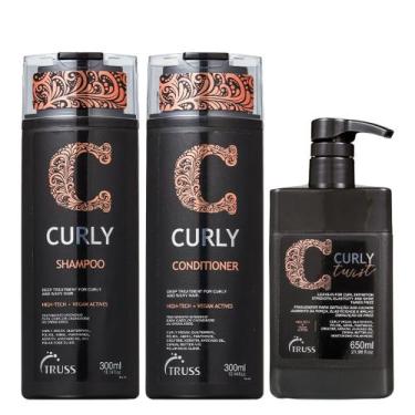 Imagem de Truss Curly Kit Shampoo Condicionador e Twist Leave-in 650ml