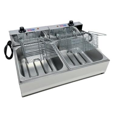 Imagem de Fritadeira Elétrica Industrial 2Cubas 10L - Profissional (110, Volts)