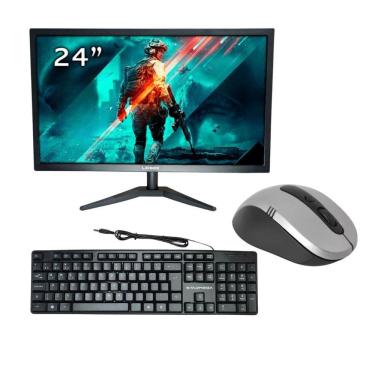 Imagem de Kit 1 Monitor Led 24 Polegadas Full Hd E Perifericos - Kit 3