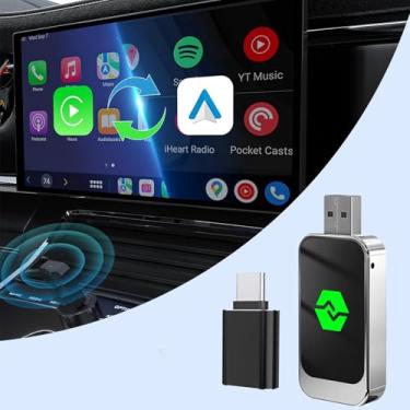 Imagem de Mini Carplay Wireless Adapter & Android Auto Wireless Adapter, Plug & Play Converts Wired to Wireless, USB Car Play Wireless Adapter for iPhone iOS 10+/Android 11+ No Delay