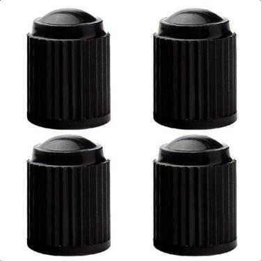 Imagem de Kit 4 Tampa Tampinha Para Bico Pneu Carro Moto Bicicleta Plástico Pret