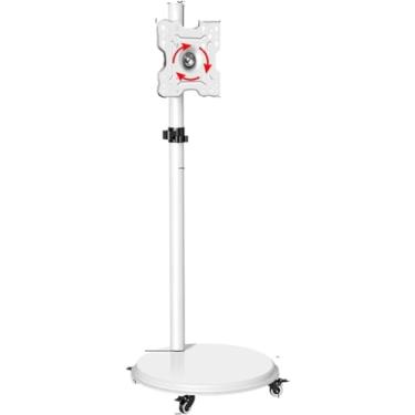 Imagem de CUTPOIY Suporte de parede para TV de 24 a 43 polegadas suporte móvel para monitor LCD, suporte giratório horizontal e vertical para TVs de 26 a 70 polegadas