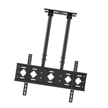 Imagem de Suporte de TV de teto ajustável - Suporte de TV de tela única com altura ajustável, adequado para telas de 55 a 86 polegadas, suporta suporte de TV de até 80 Kg/79.8 kg, suporte de TV com dois postes