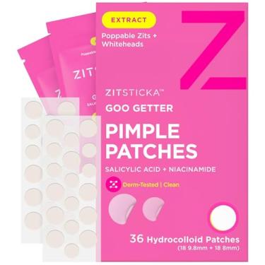 Imagem de ZitSticka Adesivos de espinhas para rosto e corpo, adesivos de hidrocoloide para cobrir espinhas, adesivos de acne ou manchas de espinhas, adesivo corporal (GOO GETTER 36 unidades)