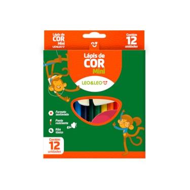 Imagem de LAPIS 12 CORES MEIO RESINA SEXTAVADO FLEX LEOELEO