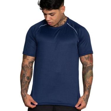 Imagem de Camiseta Esportiva Masculina Dry Fit - DMB MODA, Azul escuro, M