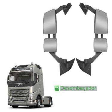 Imagem de Conjunto Retrovisor Compatível Volvo FH 2015 a 2021 c Desemb - Fabbof