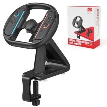 Imagem de innoAura Switch 2 Steering Wheels for J-Cons, Switch 2 Racing Wheels Grip Family Use Accessories for Mario Kart 8 (Black)