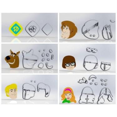 Imagem de Cortador Kit Scooby Doo Completo Tamanho 6cm