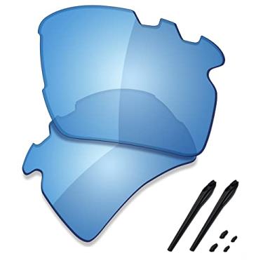 Imagem de SAUCER Lentes de reposição premium e kits de borracha para óculos de sol Oakley Flak 2.0 XL ventilados OO9188 High Defense - HD Ocean Polarizado