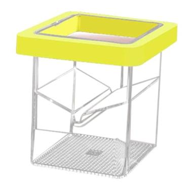 Imagem de IEUDNS Caixa de isolamento flutuante para criação de peixes, caixa de acrílico para criação de peixes com divisória, incubadora para incubação de peixes, Amarelo