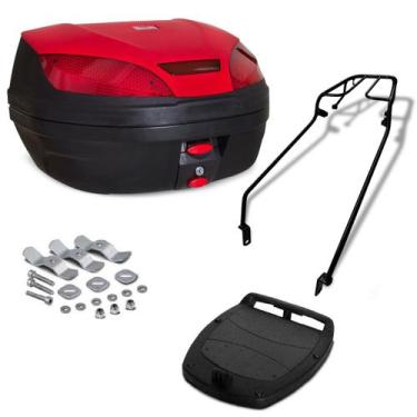 Imagem de Baú De Moto 52 Litros Pro Tork Com Bagageiro Sundown Max 125 2004 Até 