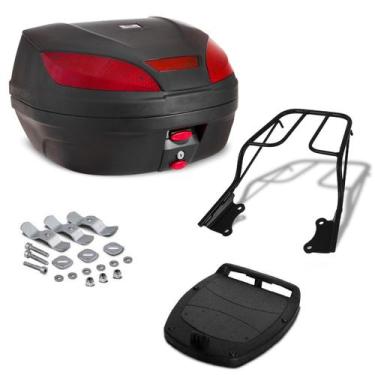 Imagem de Baú Bauleto 52 Litros Pro Tork Com Bagageiro Moto Fazer 250 2009 2010 
