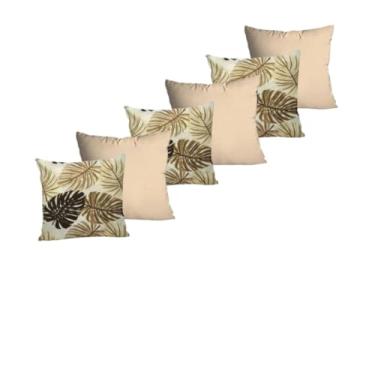 Imagem de ALMOFADAS CHEIAS PARA SALA QUARTO OU SOFÁ ALMOFADAS COM ENCHIMENTOS 45X45CM (COSTELA AVELÃcPALHA)