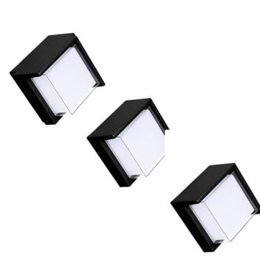 Imagem de KIT 3 Arandela Mini Iglu Quadrada OPUS LED Preta IP65 Luz Branco Quente 3000K 7W Design Moderno Para Ambiente Externos, Muros, Paredes.