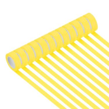 Imagem de PATIKIL Fita adesiva amarela 2,5 cm x 14 m, 12 rolos com código de cores para pintura de parede e organização de laboratório de ciências