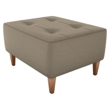 Imagem de Puff Decorativo Para Sala Piva 62x52 cm Milani Store, Marrom Claro