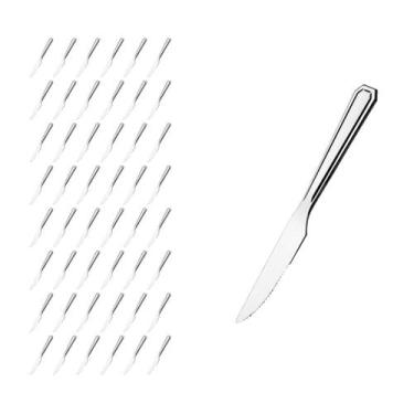 Imagem de Kit 48 Pçs Faca Reforçada Inox Restaurante / Casa / Bar - PRATICASA, S