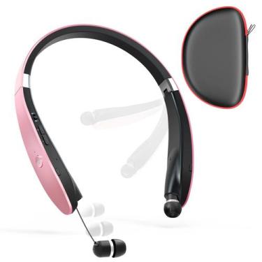 Imagem de Fones de ouvido Bluetooth Dpvisn, pulseira dobrável, retrátil, dourada