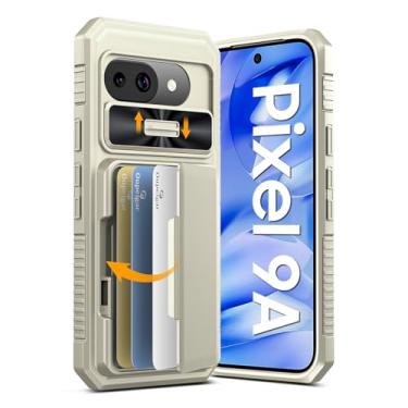 Imagem de Capa Oupeiger para Pixel 9a com suporte para cartão (4-5 cartões) e bloqueio de RFID e protetor de câmera, capa carteira resistente à prova de choque e antiderrapante, capa para Google Pixel 9a