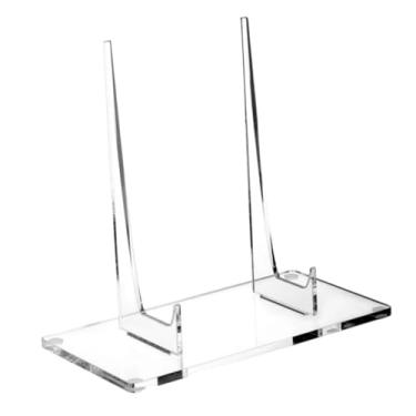 Imagem de Generic Suporte de prato para porta-retratos de exibição Suporte de mesa vertical transparente de prato para menu, placa, foto, livro, 1 Unidade