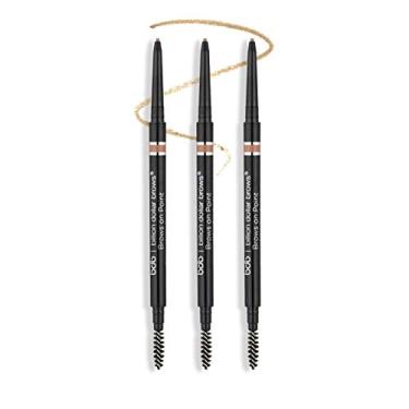 Imagem de Lápis de sobrancelha bdb Brows on Point Micro Brow – Ponta e carretel de precisão, impermeável, define, modela e preenche sobrancelhas, loiro, pacote com 3
