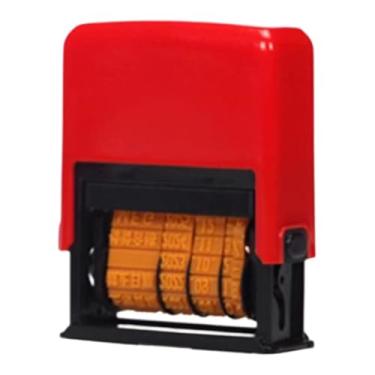 Imagem de Baoblaze Máquina de codificação de data pequena ajustável multifuncional portátil rolo carimbo de data para negócios industriais datas de validade etiquetagem