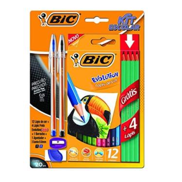 Imagem de Kit Escolar Bic Lápis, Borracha, Apontador