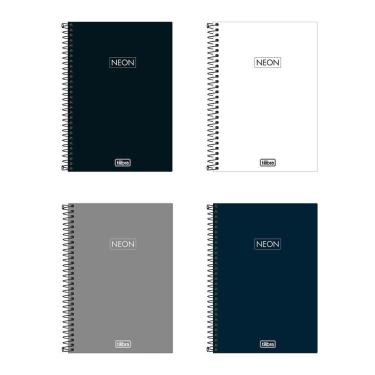 Imagem de Caderno capa plástica 1/4 80 folhas Neon Masculino Tilibra